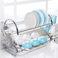 2 Tier Kitchen Sink Metal Dish Drying Rack