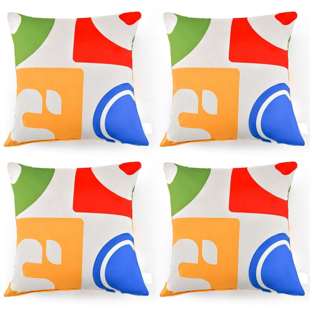 Set of 4 Decorative Double-sided Throw Pillows