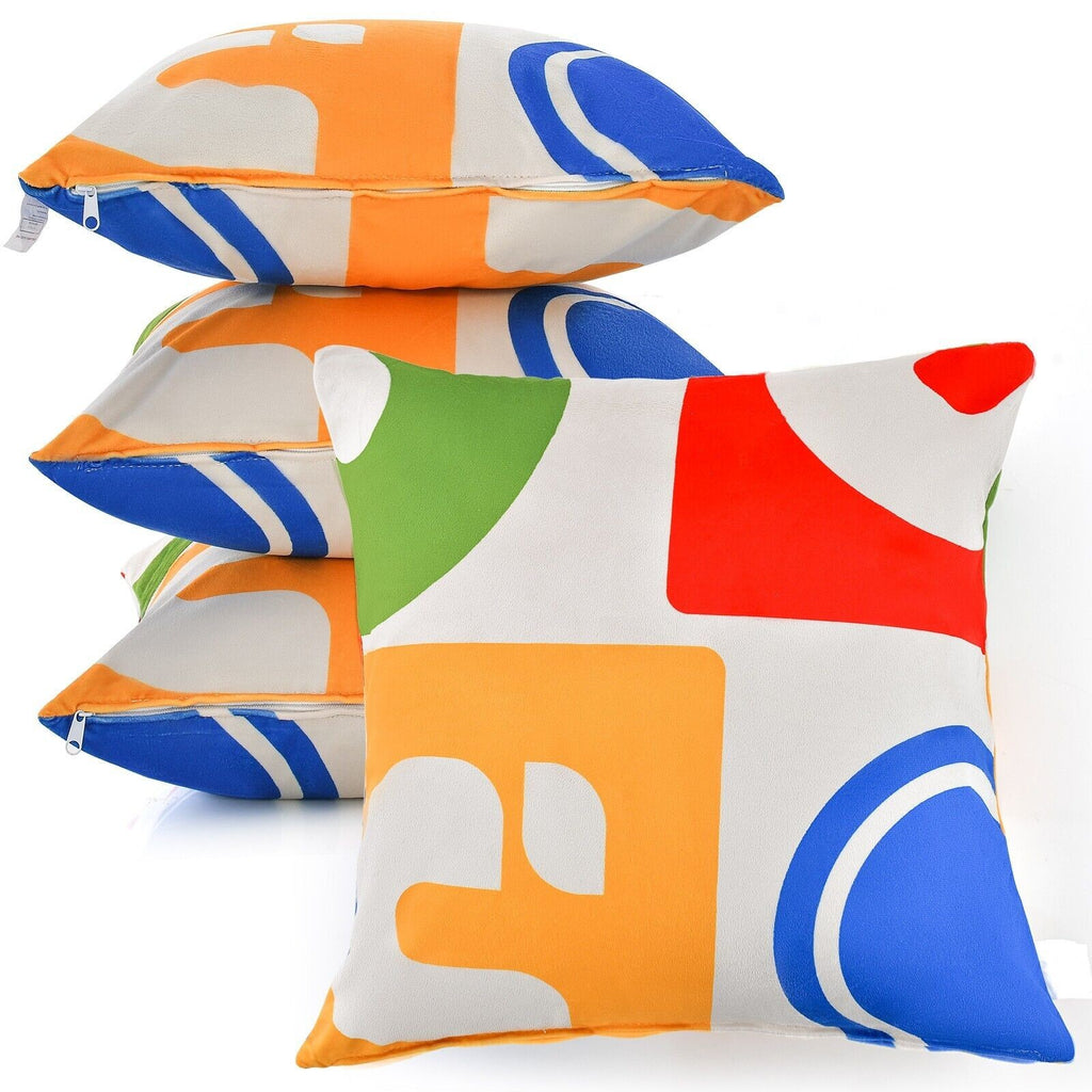 Set of 4 Decorative Double-sided Throw Pillows