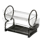2 Tier Kitchen Sink Metal Dish Drying Rack