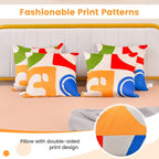 Set of 4 Decorative Double-sided Throw Pillows
