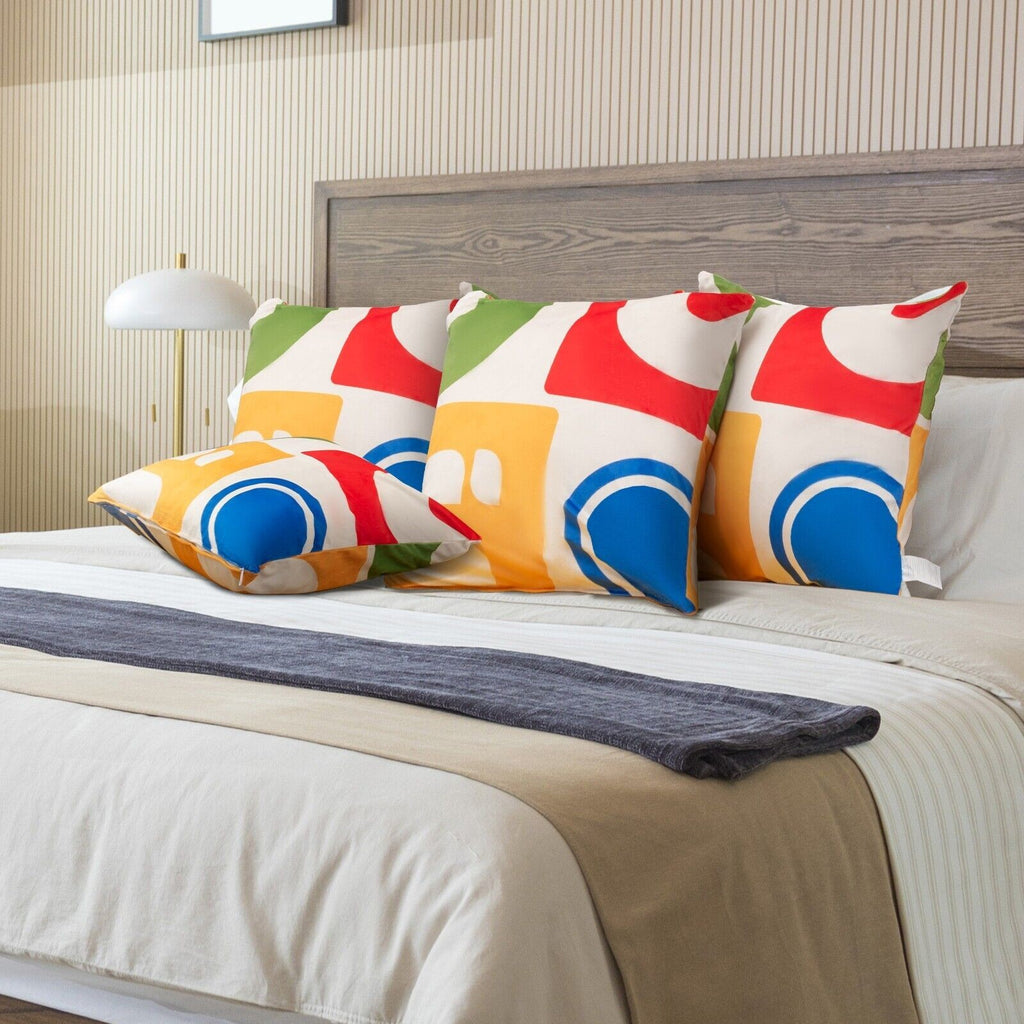 Set of 4 Decorative Double-sided Throw Pillows